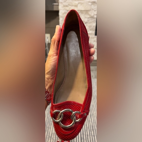 Talbots Size 7 1/2 red flats - Picture 7 of 11